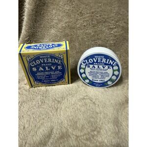 Cloverine Salve White Petrolatum Tin Box‎ Discontinued - 1 ounce NEW OLD STOCK